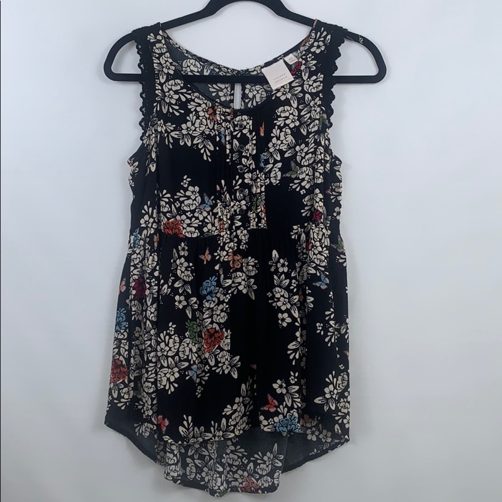 LAUREN CONRAD floral printed sleeveless top